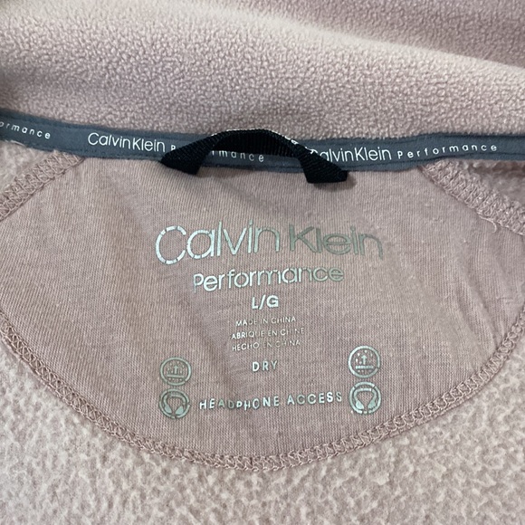 Calvin Klein Performance tech fleece zip jacket with spellout logo sleeve size L - Picture 9 of 16